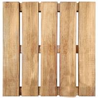 vidaXL Terrastegels 6 st 50x50 cm hout bruin