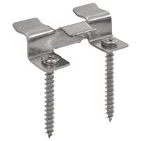 vidaXL 100 Stk. Deckclips mit 200 Schrauben Edelstahl Silber