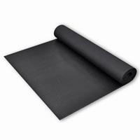 vidaXL Gummi-Bodenmatte Antirutschmatte 5 x 1 m breit gerippt Schwarz