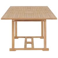 VidaXL Tuintafel verlengbaar (180-280)x100x75 cm massief teakhout