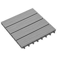 vidaxl Terrastegels diep reliëf 30x30 cm 1 m² HKC zwart 11 st