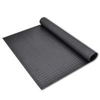vidaXL Gummi-Bodenmatte Antirutschmatte mit Punkten 5 x 1 m Schwarz