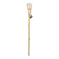 Bamboe tuinfakkel citronella met LED verlichting 76 cm Multi