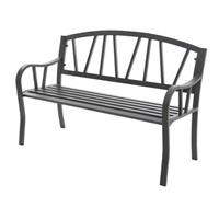 BigBuy Home Bank Mit Rückenlehne Anthrazit Eisen (123 X 53 X 86 Cm)