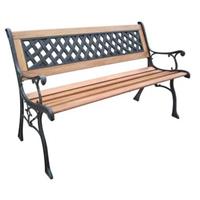 HI Gartenbank 126 cm Holz Braun