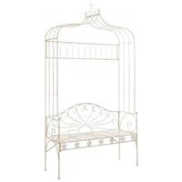 VidaXL Tuinbank 122 cm ijzer antiek wit
