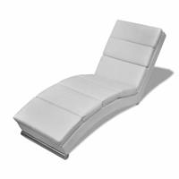 vidaXL Chaise Longue Wit