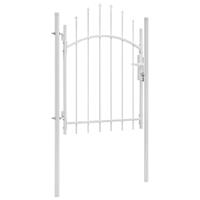 vidaXL Gartentor Stahl 1x1,75 m  Weiß
