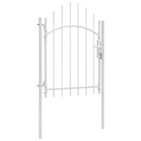 vidaXL Gartentor Stahl 1 x 2 m  Weiß