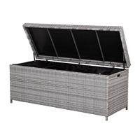 Beliani Kussenbox wicker grijs 158x63 cm MODENA