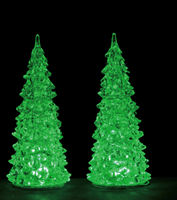 Crystal Lighted Tree, 3 Color Changeable, Set of 2, Medium
