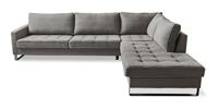 Rivièra Maison Loungebank 'West Houston' Rechts, Cotton, kleur Grey