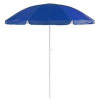 Blauwe strand parasol van nylon 200 cm Blauw