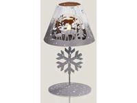 Hellum 524123 LED-decor Rendierfamilie en sneeuwvlokken Warmwit LED Grijs, Wit (bevroren) Indirect licht