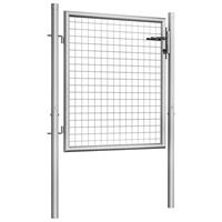 vidaXL Gartentor Verzinkter Stahl 105×125 cm  Silber