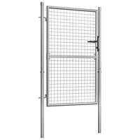 vidaXL Poort 105x175 cm gegalvaniseerd staal zilverkleurig