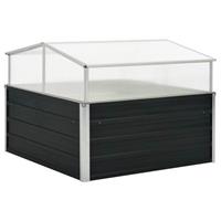 vidaXL Tuinkas 100x100x77 cm gegalvaniseerd staal antraciet