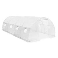 vidaXL Gewächshaus 18 m² 600×300×200 cm Weiß
