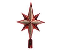 decoris Piek ster 25.5 cm glitter kerstrood