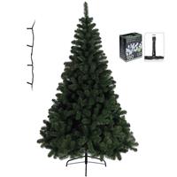 Bellatio Kunst kerstboom Imperial Pine 120 cm met warm witte verlichting Groen
