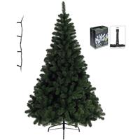 Bellatio Kunst kerstboom Imperial Pine 120 cm met helder witte verlichtin Groen