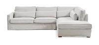 Rivièra Maison LoungebankBrompton Cross' Rechts, Cotton, kleur Ash Grey