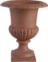 Französische Vase Amphore Gusseisen Antik-Braun 30cm