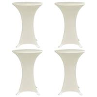 VIDAXL Stehtischhussen 4 Stk. Ø 80 Cm Creme Stretch