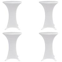VIDAXL Stehtischhussen 4 Stk. Ã 80 Cm Weiß Stretch