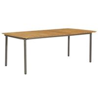 VidaXL Tuintafel 200x100x72 cm massief acaciahout en staal