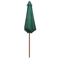 VidaXL Parasol 270x270 cm houten paal groen