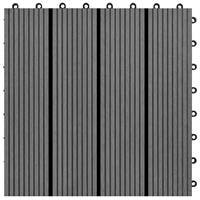 VidaXL 22 st Terrastegels 30x30 cm 2 m² HKC grijs