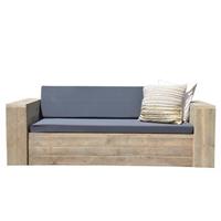 Wood4you Loungebank steigerhout Washington 210cm met kussens''