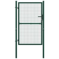 vidaXL Poort 100x200 cm staal groen