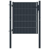 Zauntor Stahl 100 x 81 cm Anthrazit - Vidaxl