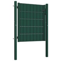 vidaXL Poort 101x100 cm staal groen