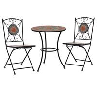 vidaXL 3-tlg. Bistro-Set Mosaik Keramik  Orange