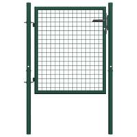 vidaxl Poort 100x125 cm staal groen