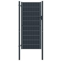 vidaXL Poort 100x204 cm staal antraciet