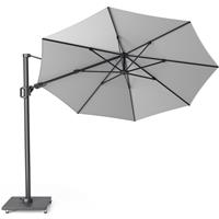 Platinum Challenger T2 zweefparasol 350 cm rond lichtgrijs