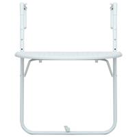 vidaXL Balkontafel hangend 60x64x83,5 cm rattan-look kunststof wit