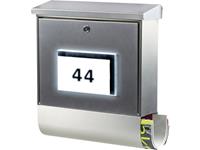 Burg Wächter Stahl-Briefkasten Malaga 4400, silber