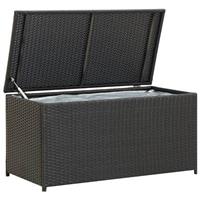 VidaXL Tuinbox 100x50x50 cm poly rattan zwart