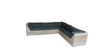 Wood4you Loungeset 6- Steigerhout - incl kussens - 210/200 cm