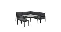 Garden Impressions Tropea lounge dining set 5-delig - donker grijs