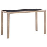 VidaXL Tuintafel 123x60x74 cm poly rattan grijs