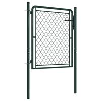 vidaXL Poort 100x100 cm staal groen