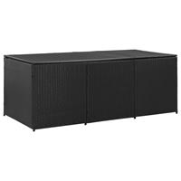 vidaXL Gartenbox Poly Rattan 180×90×75 cm  Schwarz