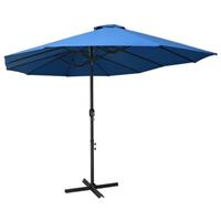 vidaXL Sonnenschirm mit Aluminium-Mast 460x270 cm  Blau