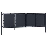 VidaXL Poort 350x100 cm staal antraciet